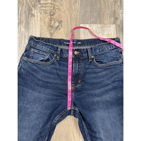 Old Navy Mens Loose Jeans 34x32 Dark Wash Blue Denim Built In Flex - Picture 6 of 7